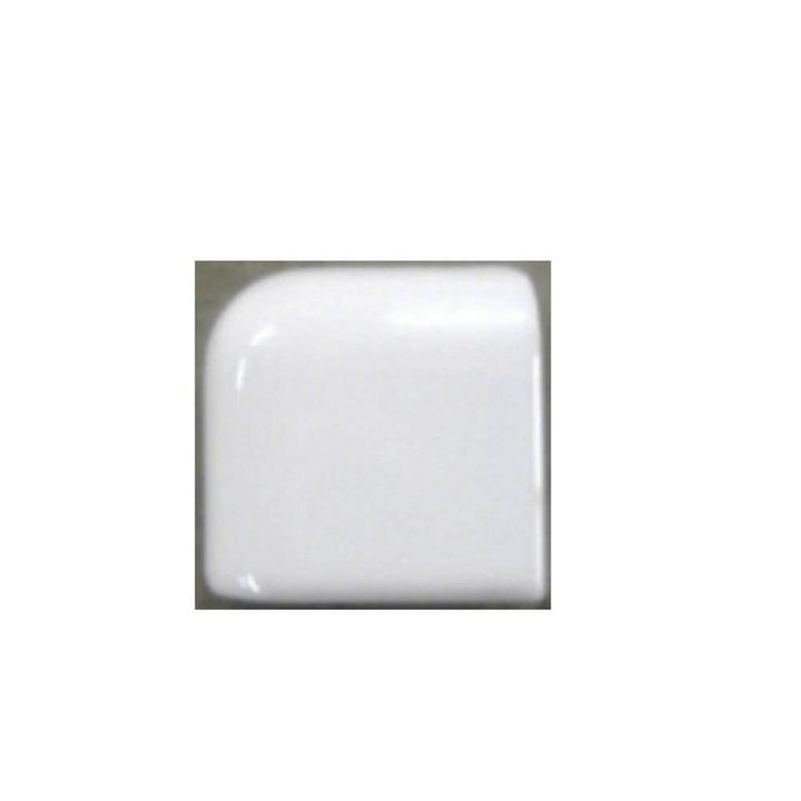American Olean Starting Line Biscuit Gloss Ceramic Bullnose Tile, 2-in x 2-in
