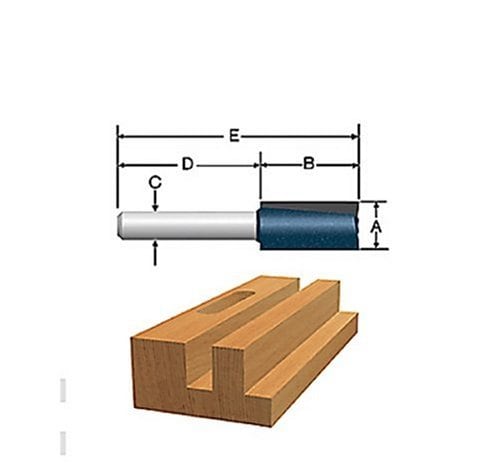 Bosch 1/4-in Carbide-Tipped Straight Router Bit
