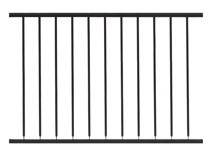 Gilpin Hampton 4-ft x 1.25-in x 32-in Black Metal Deck Rail Kit
