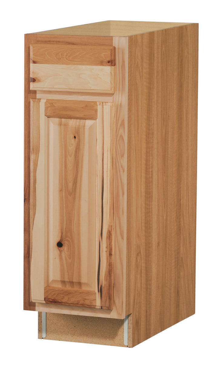 Diamond NOW Denver 12-in W x 35-in H x 23.75-in D Natural Rustic Hickory 1-Drawer Base Fully Assembled Cabinet (Raised Panel Square Style)
