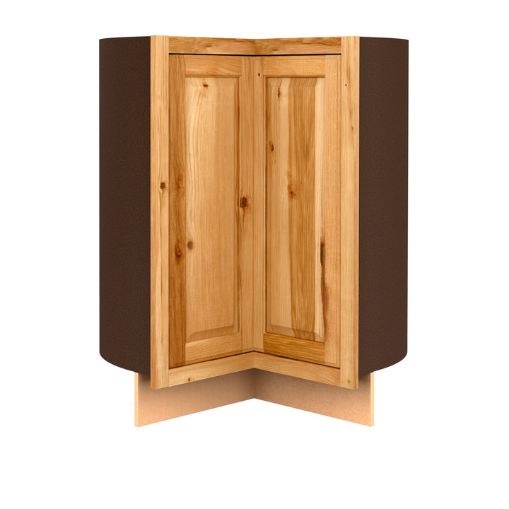 Diamond NOW Denver 36-in W x 35-in H x 23.75-in D Natural Rustic Hickory Lazy Susan Corner Base Fully Assembled Cabinet (Raised Panel Square Style)