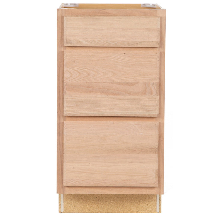 Opus Oak Brook 18-in x 35-in Natural Unfinished Oak 3-Drawer Base Cabinet