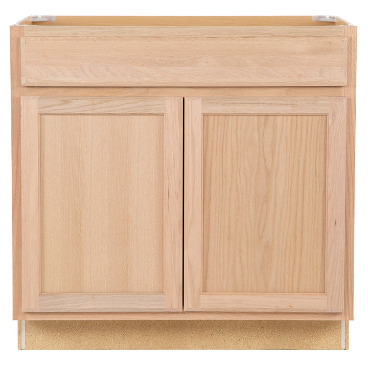 Opus Oak Brook 36-Inch Natural Unfinished Oak 1-Drawer Base Cabinet