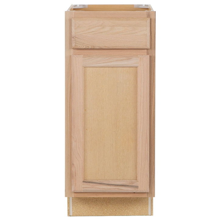 Opus Oak Brook Natural Unfinished Oak 1-Drawer Base Cabinet, Fully Assembled