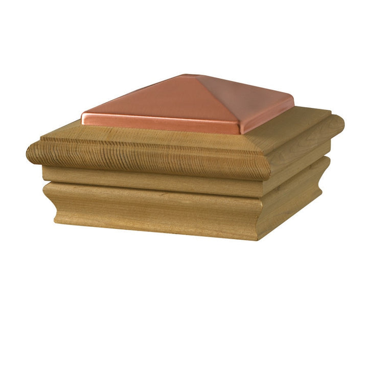 Deckorators 4-in x 4-in Newport High Top Wood Pine Deck Post Cap