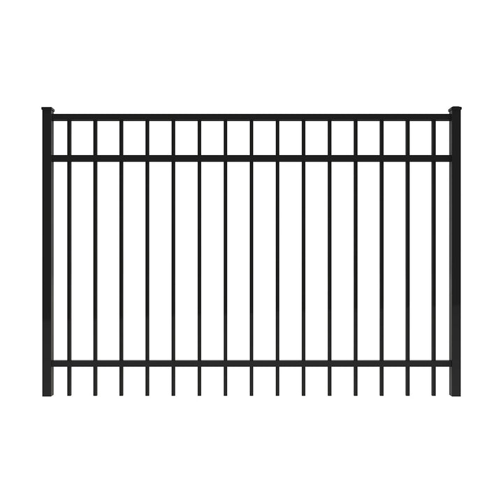 Ironcraft Berkshire Black Powder-coated Aluminum Flat-top Yard Fence Gate