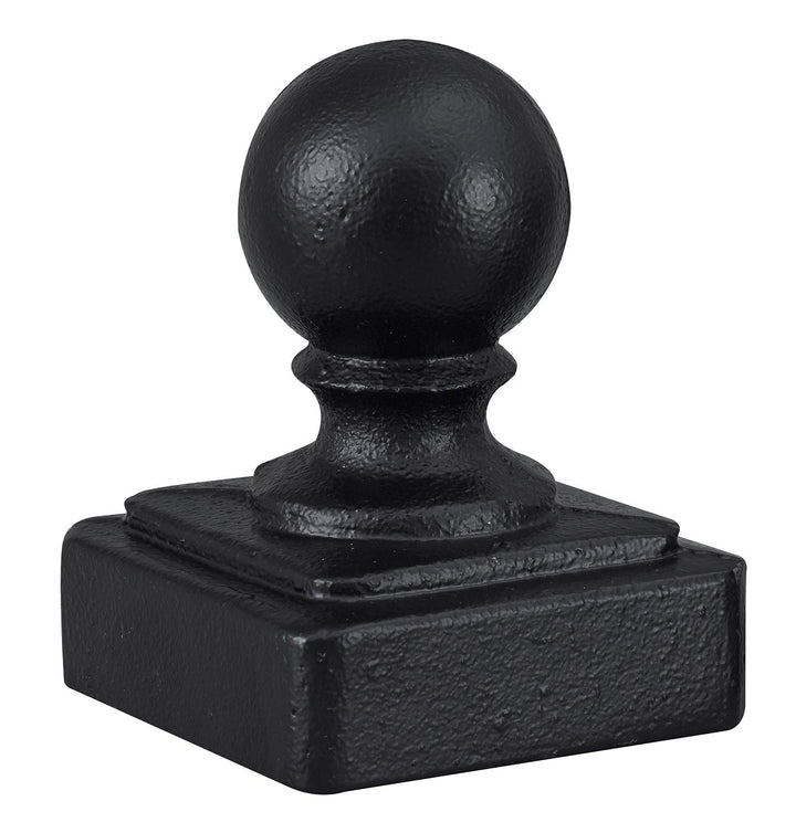 Gilpin Black Painted Cast Iron Post Cap for 3x3 Metal Fence Post - Fits Common Post Measurement 3x3 - Steel Fence Series