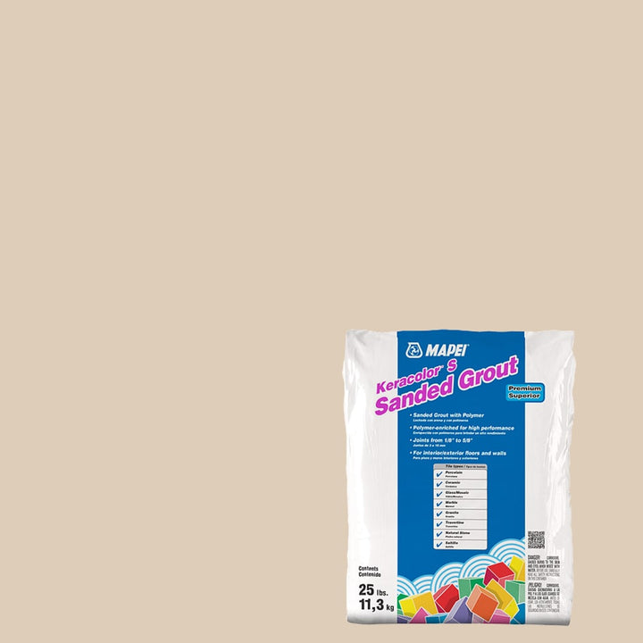 MAPEI Keracolor S Sanded Grout, Light Almond #49 (25 lb)