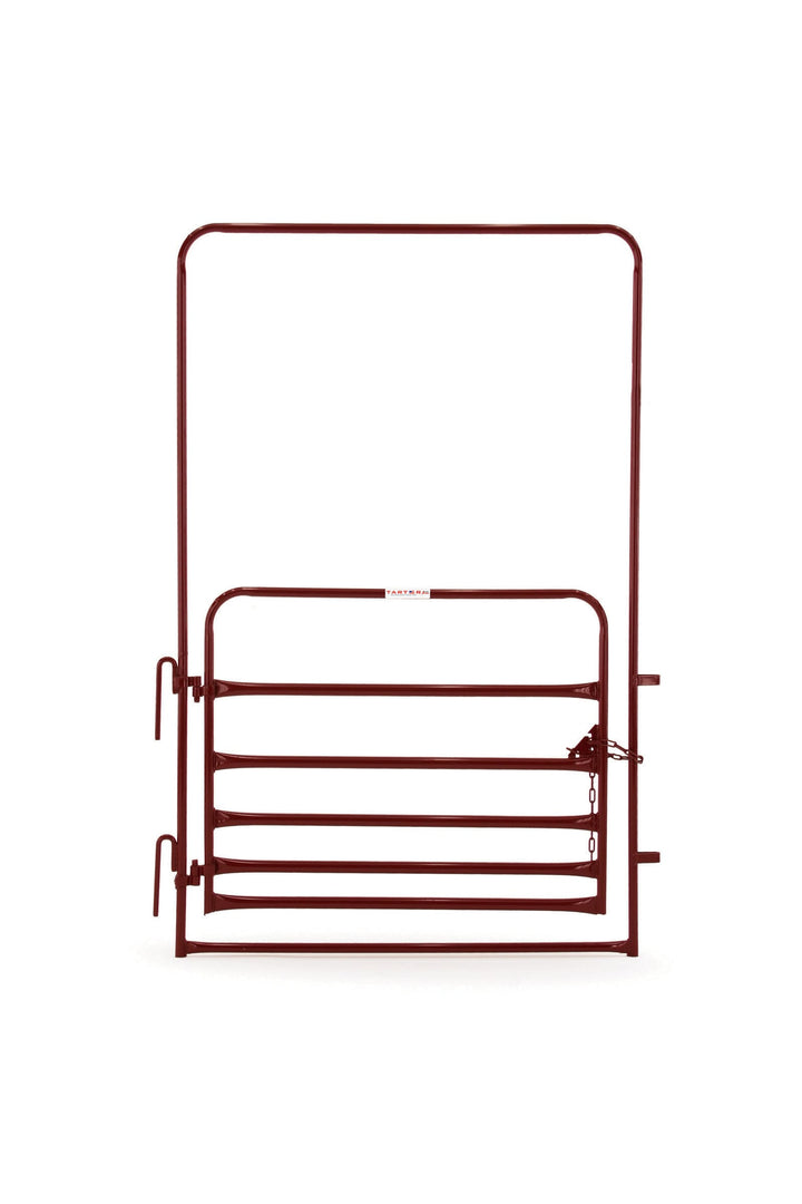 Tarter 6-ft H x 4-ft W Red Powder Coat Steel Corral Flat-top Farm Fence Gate
