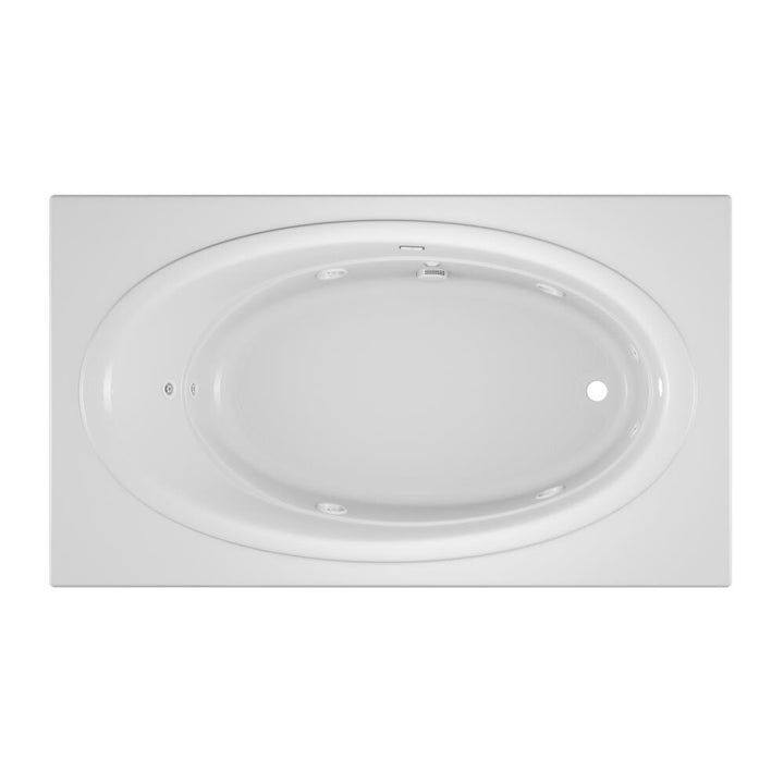 Jacuzzi Nova 72 in. x 42 in. Acrylic Right-Hand Drain Rectangular Drop-In Whirlpool Bathtub in White
