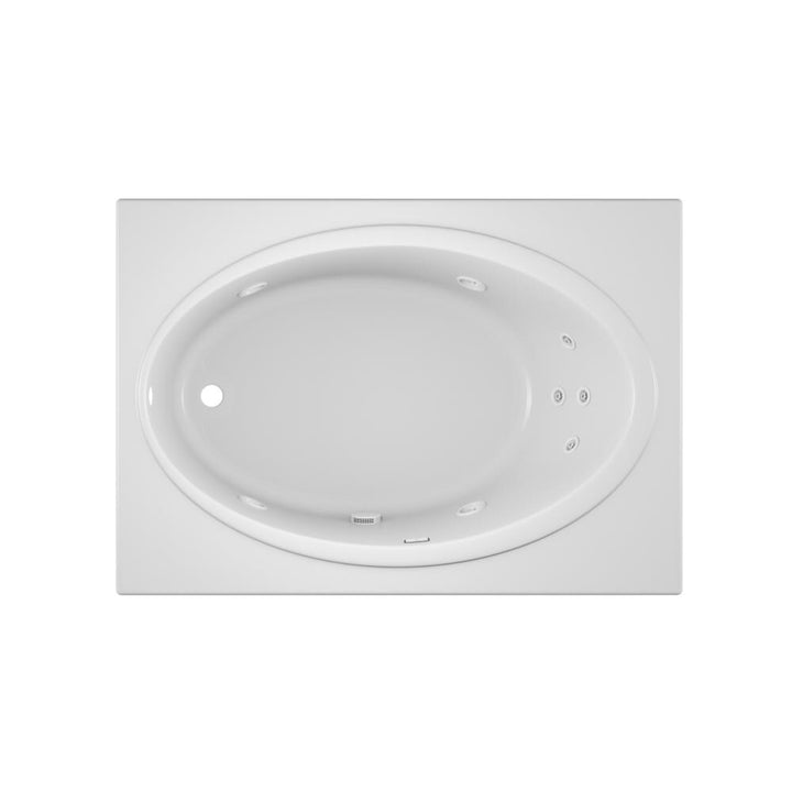 Jacuzzi NOVA 60 in. x 42 in. Acrylic Left-Hand Drain Rectangular Drop-In Whirlpool Bathtub in White