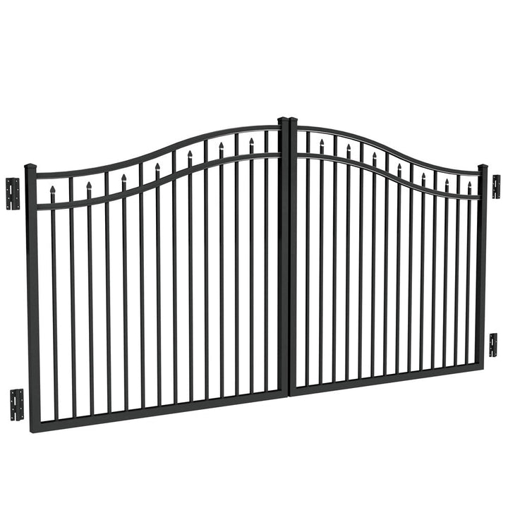 Freedom 12-ft x 5-ft Black Aluminum Driveway Gate
