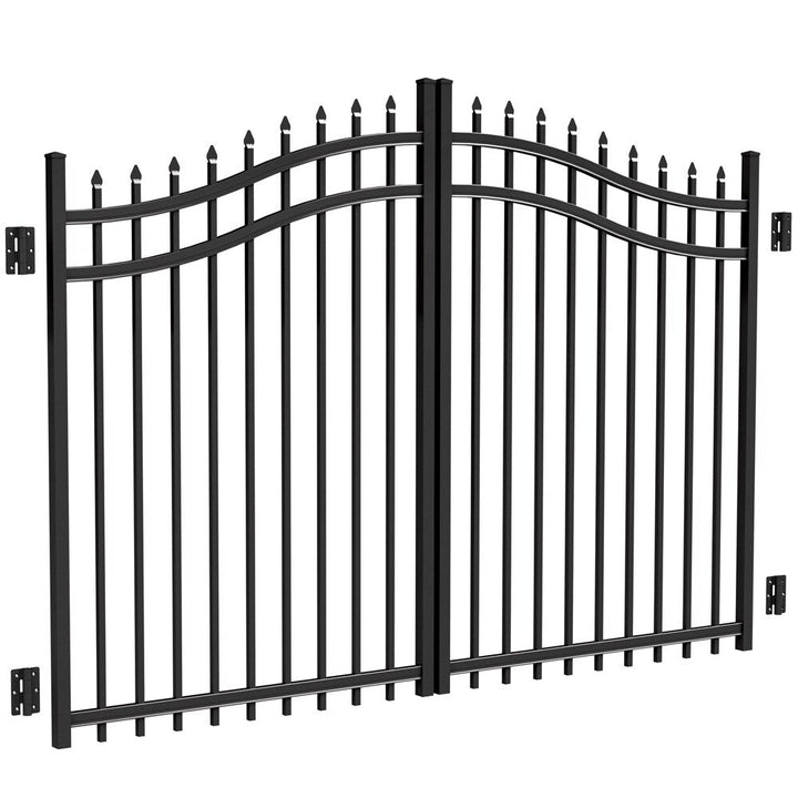 Freedom 6-ft Black Aluminum Driveway Gate