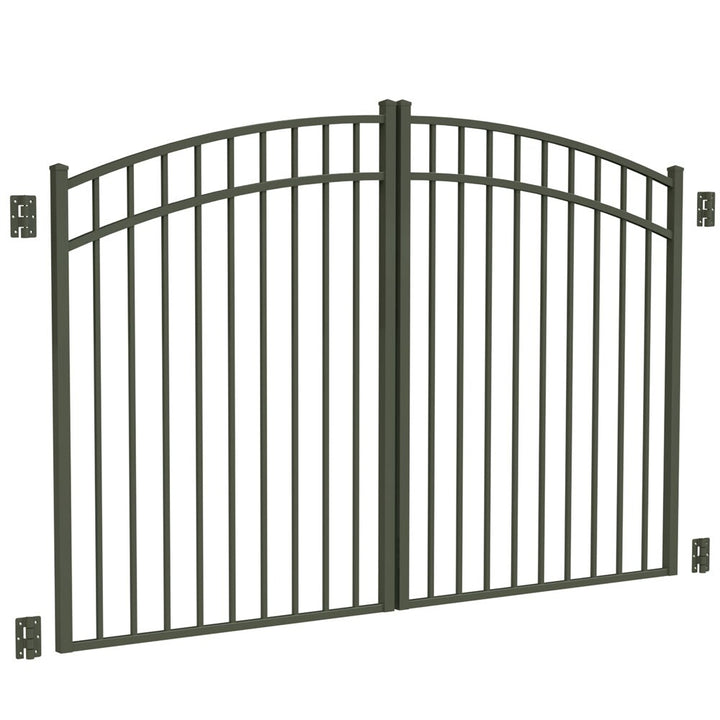 Freedom 7.75-ft x 4.62-ft Bronze Aluminum Driveway Gate