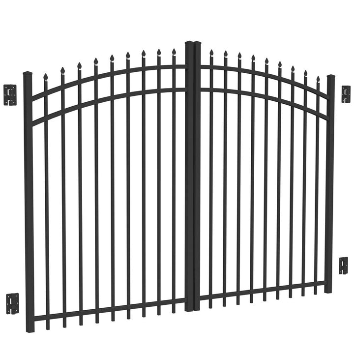 Freedom 5.25-ft Black Aluminum Driveway Gate