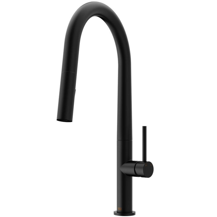 Greenwich Single-Handle Pull-Down Sprayer Kitchen Faucet in Matte Black - Super Arbor