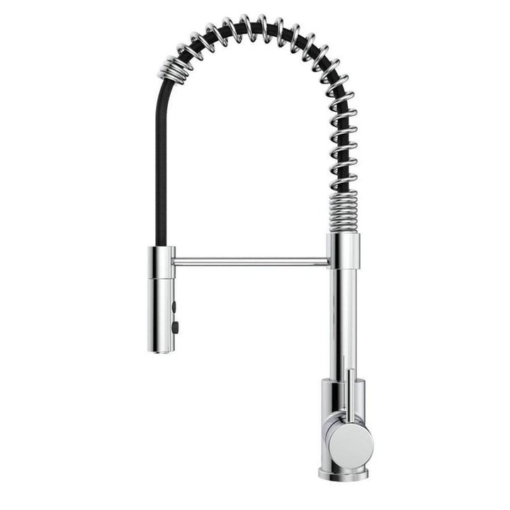 Keeney Studio Polished Chrome 1-Handle Deck-Mount Pull-Down Handle Kitchen Faucet