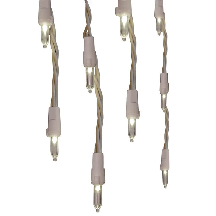 GE StayBright 100-Count Constant White Mini LED Plug-In Christmas Icicle Lights