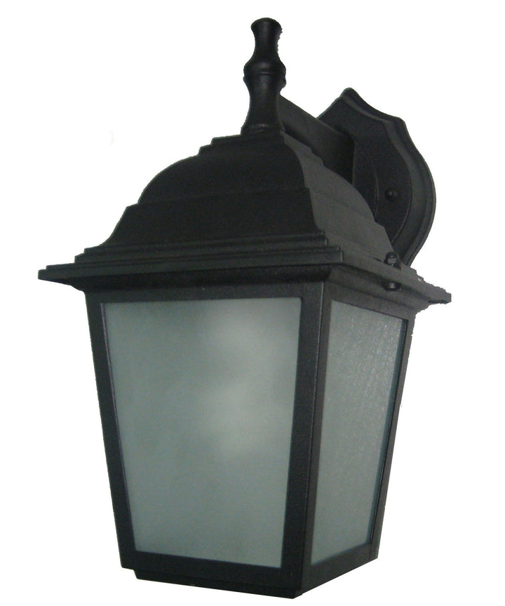 Portfolio 10.75-in H Black GU24 Outdoor Wall Light
