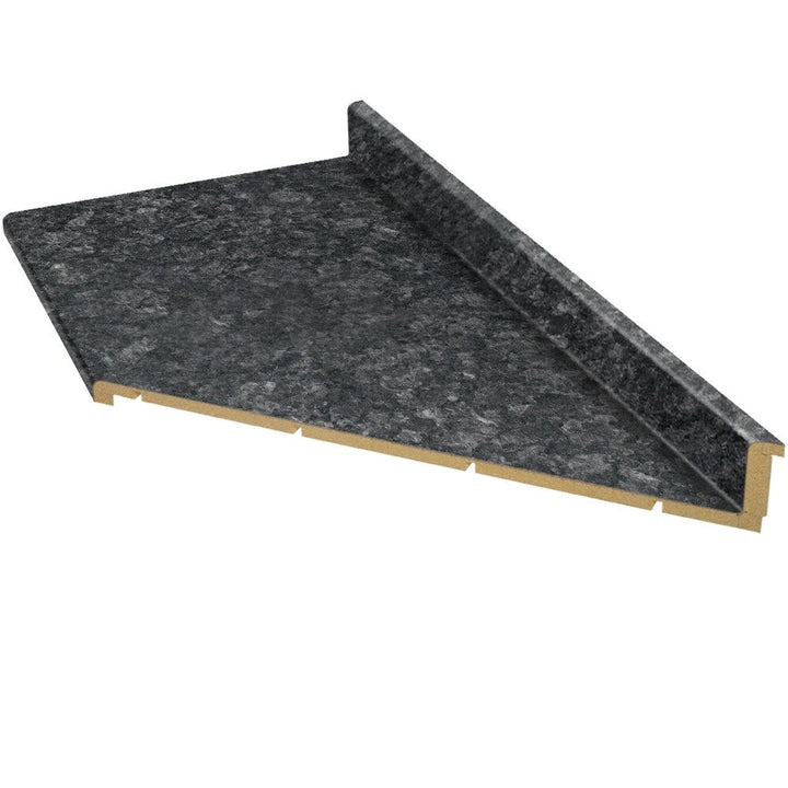 VT Dimensions Formica 10-ft Midnight Stone Etchings Right-Hand Miter-Cut Laminate Countertop with Integrated Backsplash