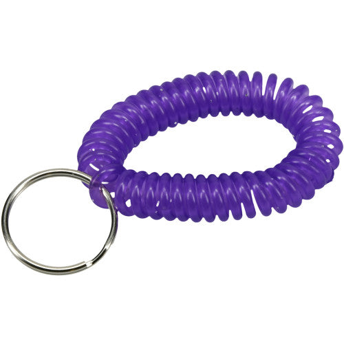 Hillman Plastic Assorted Split Ring Wrist Coil Key Chain