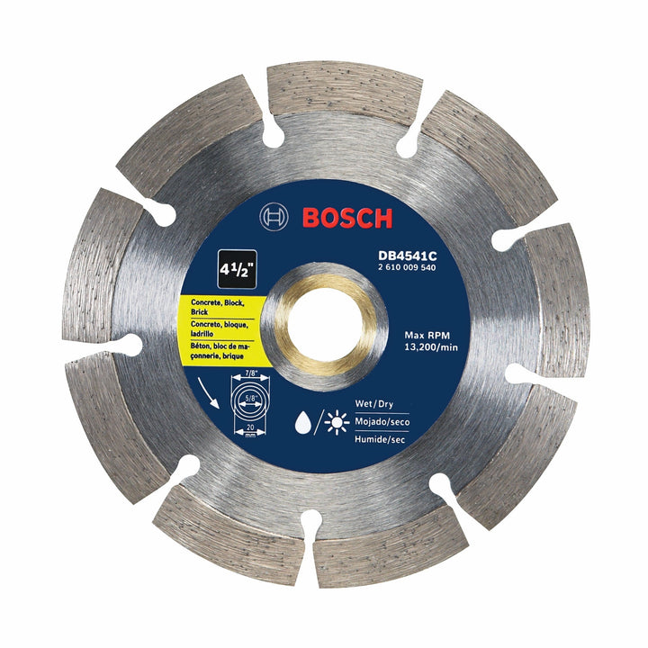Bosch 4-1/2-in Wet/Dry Segmented Diamond Saw Blade, DB4541C