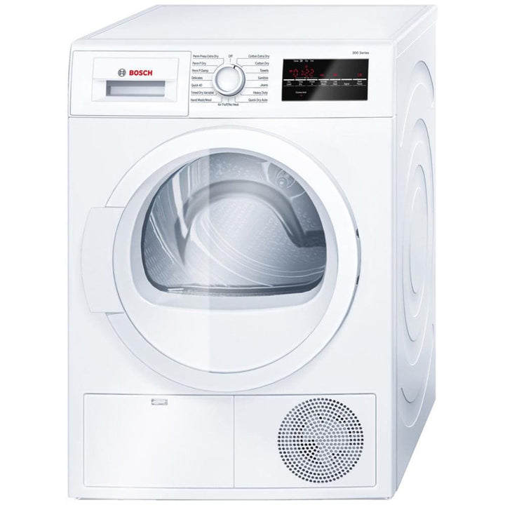Bosch 300 Series 4-cu ft Stackable Ventless Electric Dryer, White, WTG86400UC