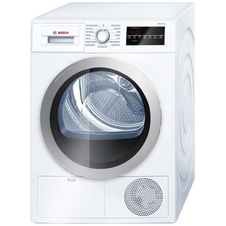 Bosch 500 Series 4-cu ft Stackable Ventless Electric Dryer (White) ENERGY STAR