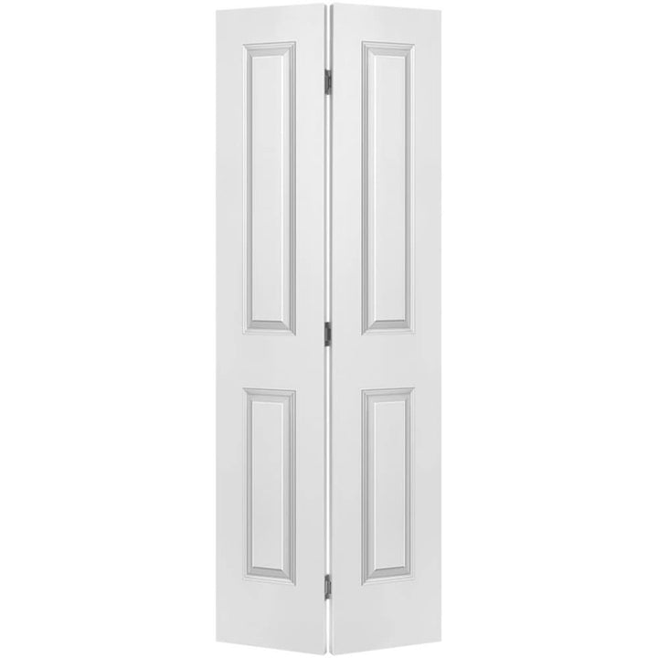 Masonite Traditional 36-in x 80-in Primed 2-Panel Square Molded Composite Bifold Door, Hardware Included