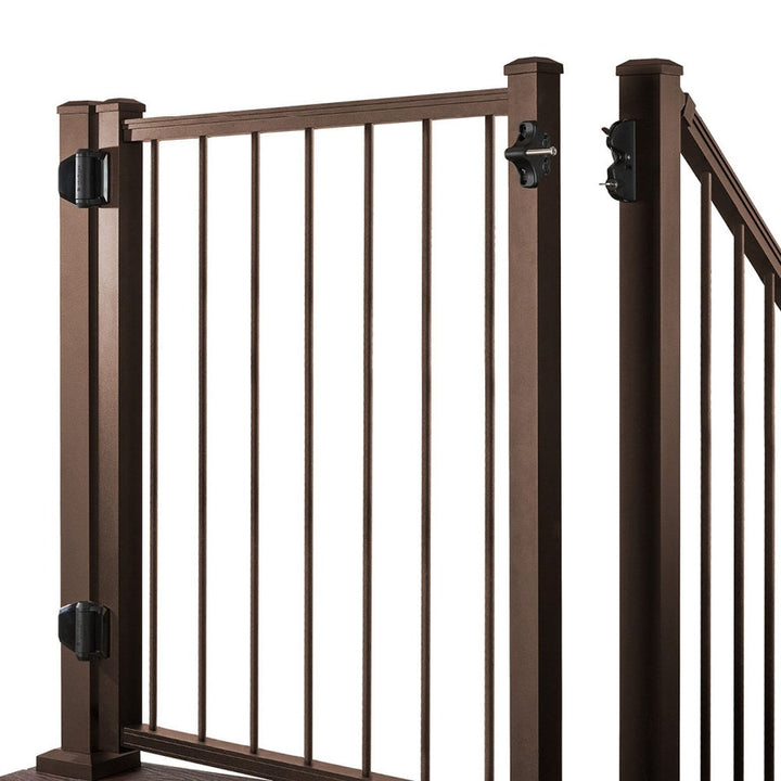 Trex 48-in L x 36-in H Bronze Aluminum Deck Railing Gate (Assembly Required)