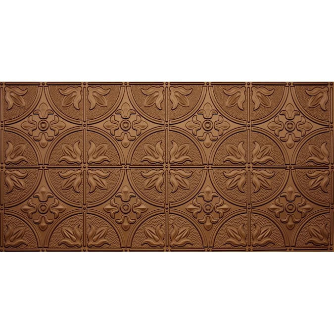 Dimensions 4-ft x 2-ft Fused Bronze Polystyrene Surface-mount Ceiling Tile (1-Pack, 8-sq ft / Case)