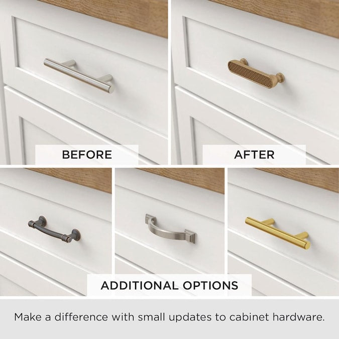 Brainerd Carved Corner 3-in (76mm) Center to Center Matte Black Rectangular Handle Drawer Pull