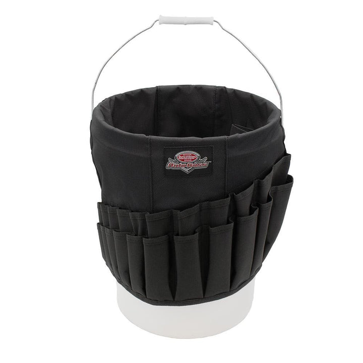 BUCKET BOSS Wrench Boss 5 Gal. Bucket Tool Organizer with 36 Pockets for Wrench Sets and Open Center Bulk Storage in Black - Super Arbor