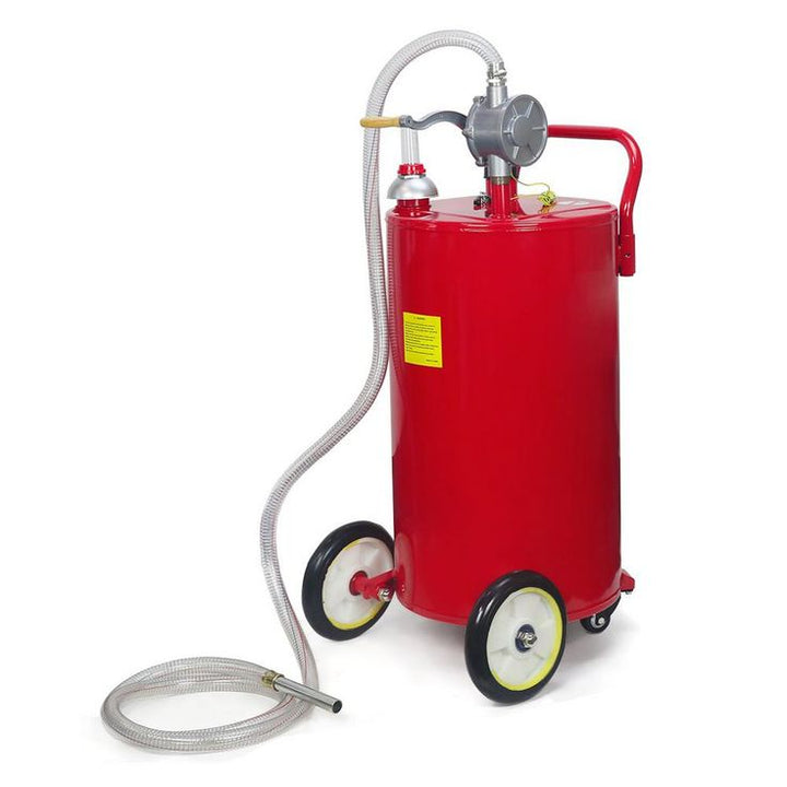 XtremepowerUS 35 Gal. Portable Gas Caddy Fuel Transfer Pump Rolling Gas Can