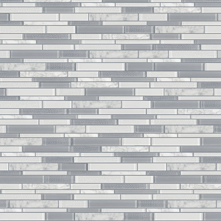 Satori Mystique Winter 12-in x 12-in Multi-finish Natural Stone Mosaic Wall Tile (0.91-sq. ft/ Piece)