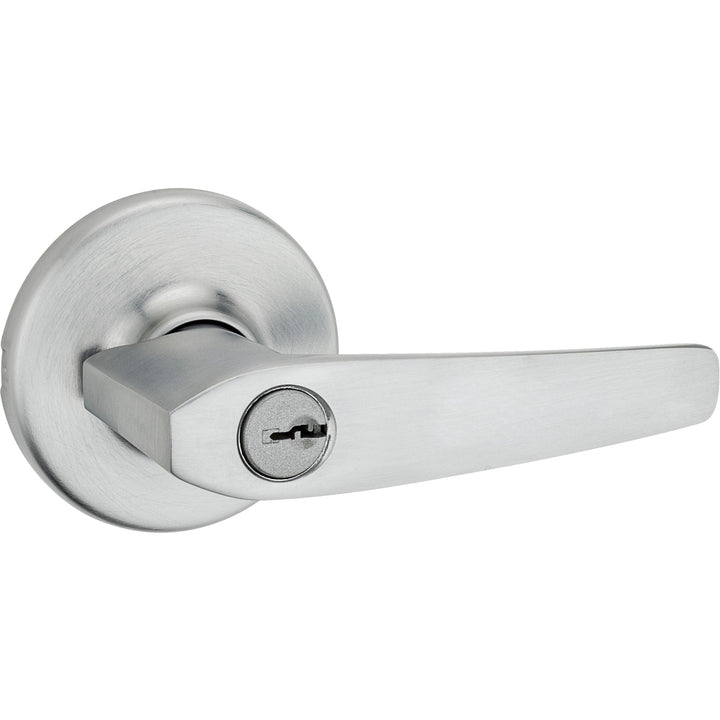 Kwikset Delta Satin Chrome Universal Keyed Entry Door Handle, 405DL 26D CP K6