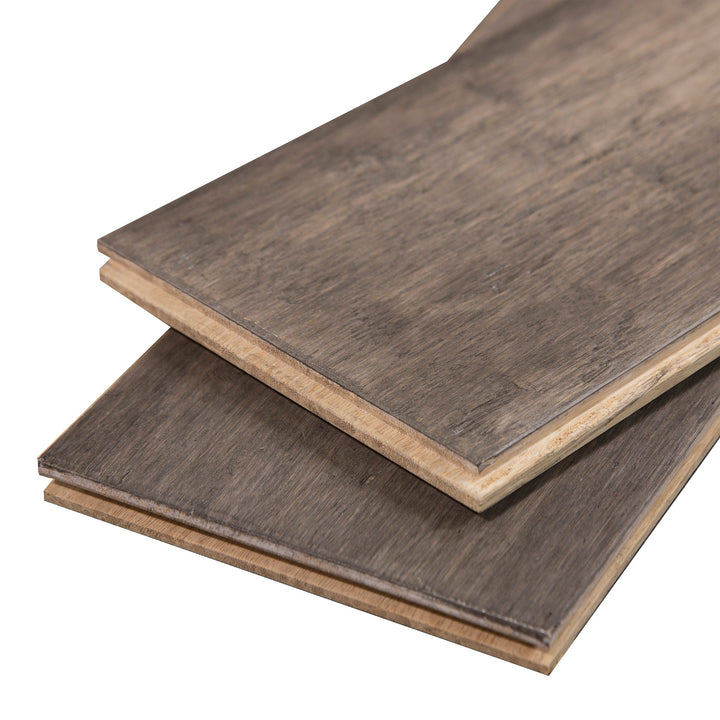 Cali Bamboo Fossilized Prefinished Boardwalk Bamboo Handscraped 1/2-in Solid Hardwood Flooring Sample