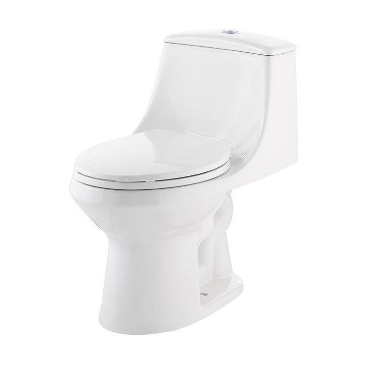 Jacuzzi Primo White WaterSense Dual Flush Elongated Chair Height Toilet, 12-in Rough-In (ADA Compliant)