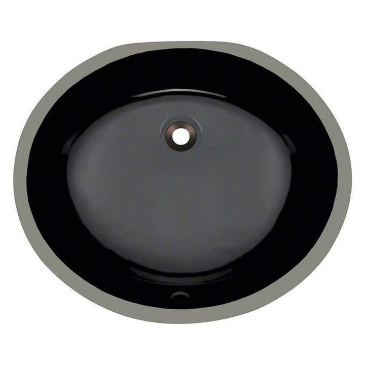 Polaris Sinks Undermount Porcelain Bathroom Sink in Black