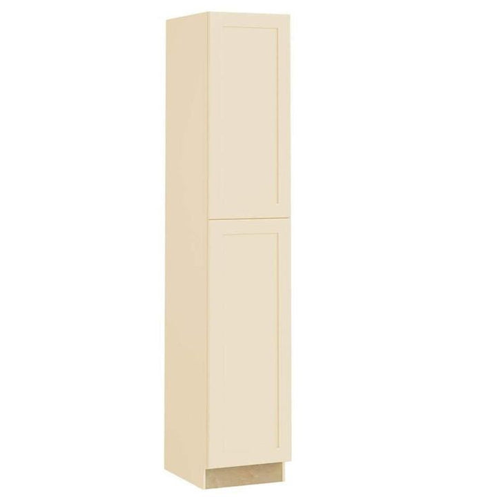 Home Decorators Collection Newport 18 in. W x 24 in. D x 96 in. H Assembled Plywood Pantry Kitchen Cabinet in Blended Cream with Soft Close RH