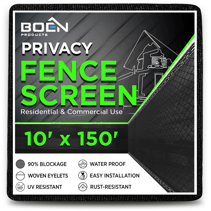 BOEN Black Polyethelene Chain Link Fence Screen