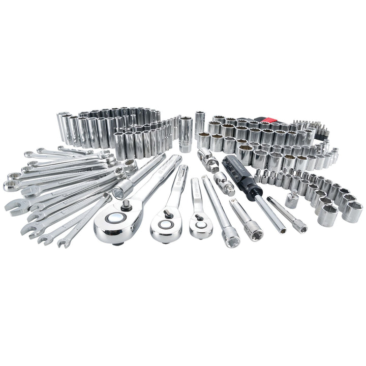 CRAFTSMAN 189-Piece SAE/Metric Mechanics Tool Set with 72-Tooth Ratchets & Hard Case, Polished Chrome