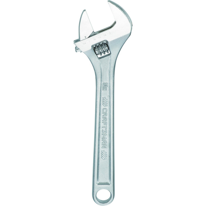 CRAFTSMAN 10-in Steel Adjustable Wrench, Full-Polish Chrome, Individual