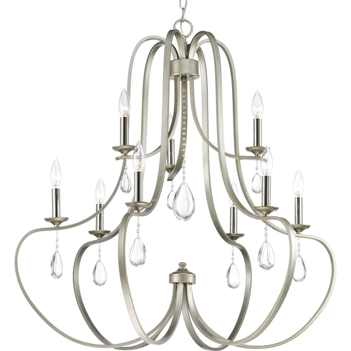 Progress Lighting Anjoux 9-Light Gray Transitional Chandelier