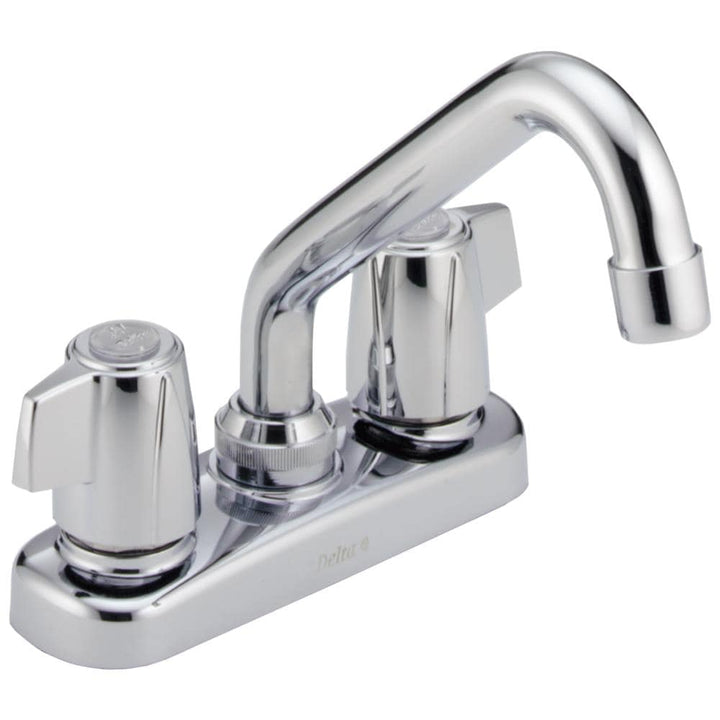 Delta Chrome 2-Handle Deck-Mount Utility Faucet