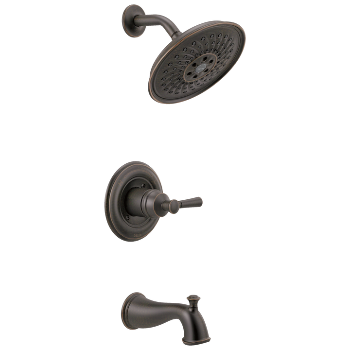 Delta Mylan Venetian Bronze 1-Handle Bathtub and Shower Faucet, 8.25-in Round, Multi-Function