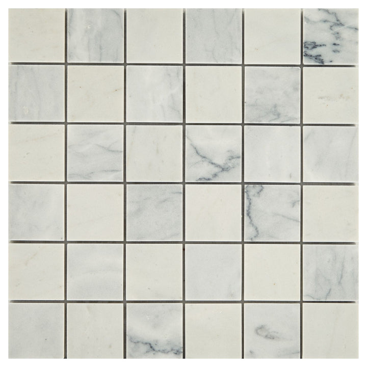 Daltile Genuine Stone Refined White 11-in x 11-in Honed Natural stone Marble Marble look Mosaic Floor and Wall Tile product image
