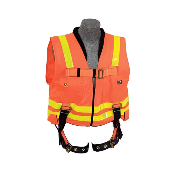 Delta Vest Hi-Vis Reflective Workvest Harness, Tongue Buckle, Universal image 2