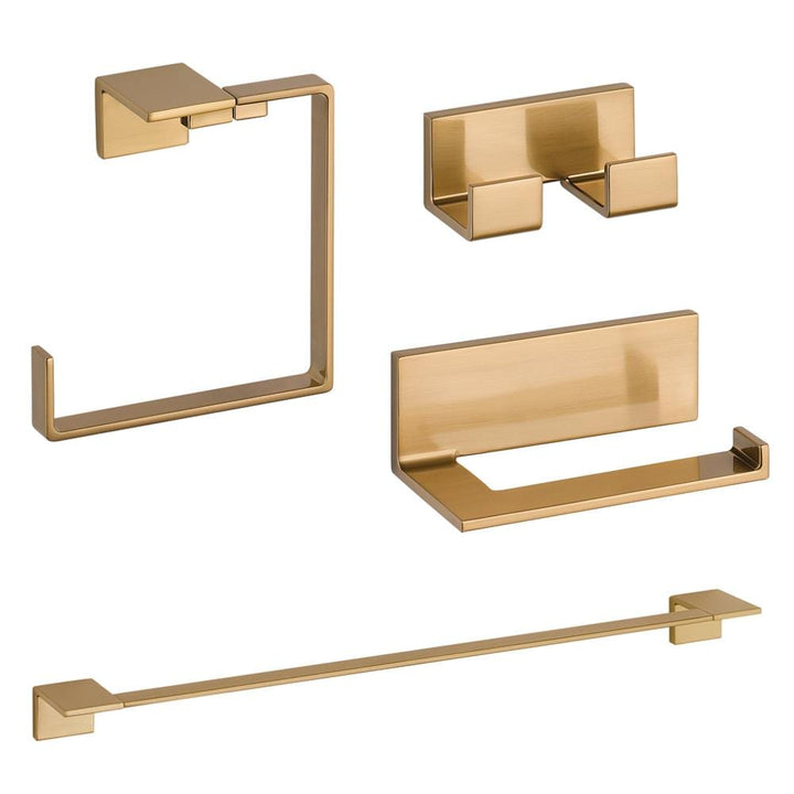 DELTA 4-Piece Vero Champagne Bronze Decorative Bathroom Hardware Set
