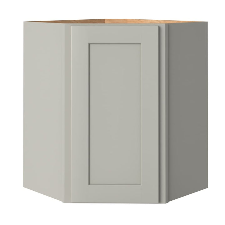 allen + roth Stonewall 24-in W x 30.125-in H x 20-in D Stone Diagonal Corner Wall Fully Assembled Cabinet (Flat Panel Shaker Style)